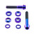 Titanium Cycle Caliper Kit M6x40mm / M6x35 Socket Cap Bolts, Washers & Cone Washers Purple Haze