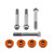 Titanium Front Brake Radial Caliper Mount Bolt Kit M10x(1.25mm)x70mm Race Spec with 7mm Spacer Orange