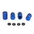 Aluminium Valve Dust Cap Pack x4 Blue