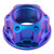 Titanium Flanged Axle Nut M16x(1.25mm) Drilled Front Wheel Purple Haze