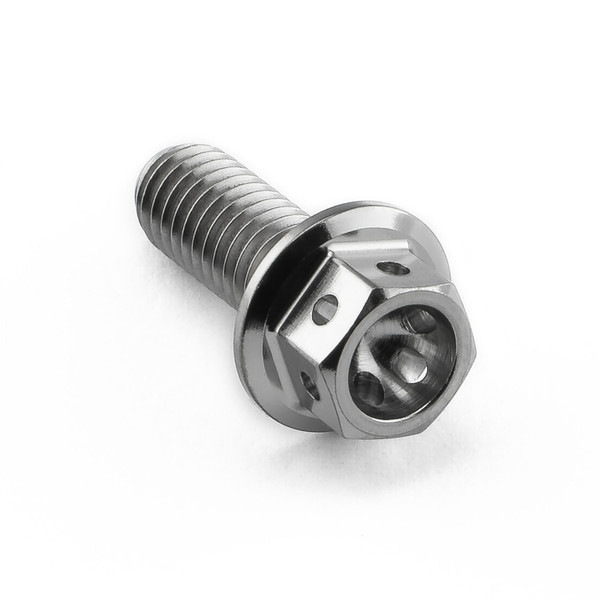 Titanium Flanged Hex Head Bolt M6x(1.00mm)x16mm Race Spec