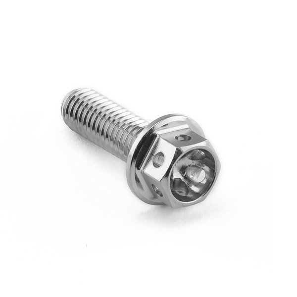 Stainless Steel Flanged Hex Head Bolt M5x(0.80mm)x15mm Race Spec