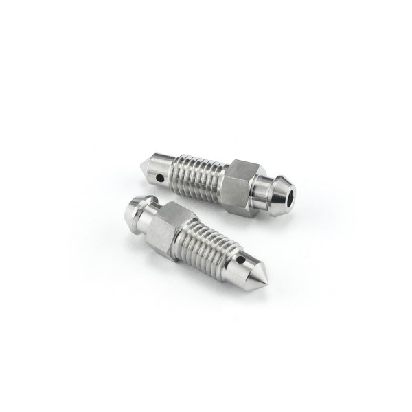 Stainless Steel Bleed Nipple M7x(1.00mm) Rear Brake Caliper Pack x2