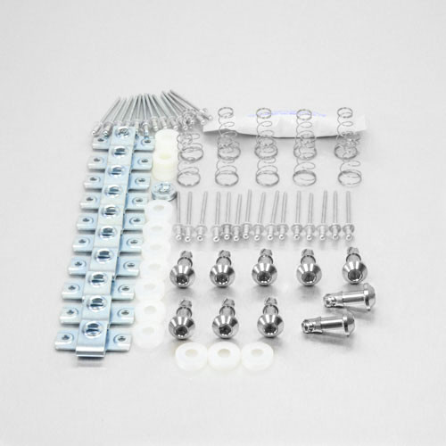 Stainless Steel Quick Release 19mm Allen Key + Rivet Clips Pack x10