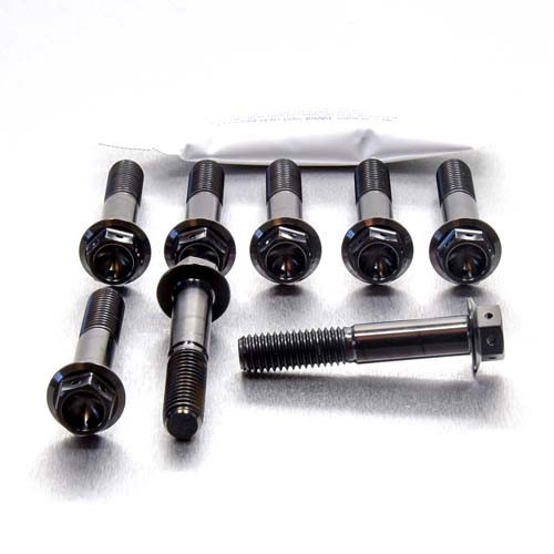 Stainless Steel Top & Bottom Yoke Pinch Set Race Spec Black