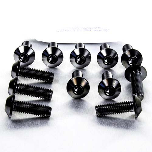 Titanium Disc Bolt To Fit Yamaha M8x25mm Pack x12 Black