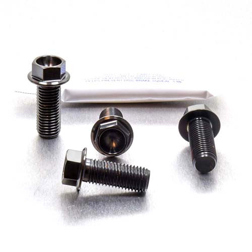 Titanium Front Brake Caliper Mount Bolt Kit Black