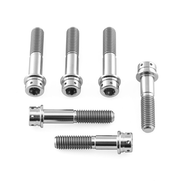 Titanium Top & Bottom Clamp Yoke Pinch Kit Flanged Socket Cap Race Spec