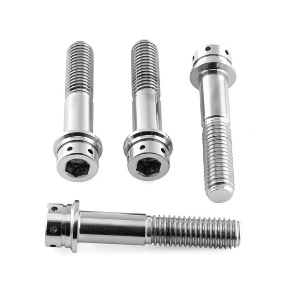 Stainless Steel Front Caliper Pinch Bolt Kit Flanged Socket Cap Race Spec