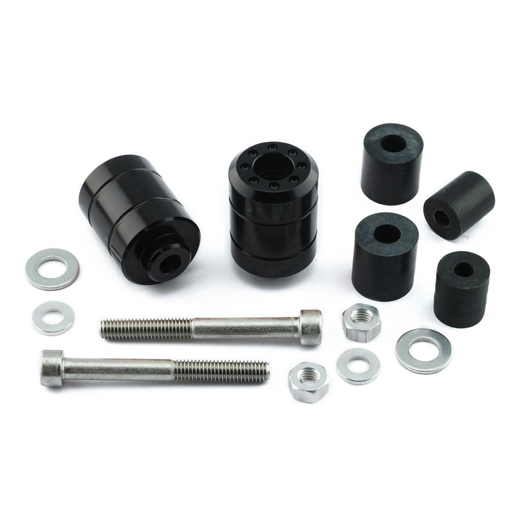 Aluminium Smooth Universal Bar Ends Pair Black