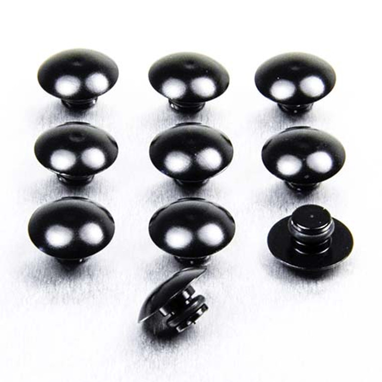 Aluminium Button Insert M8 (Fits 6mm AK) Pack x10 Black