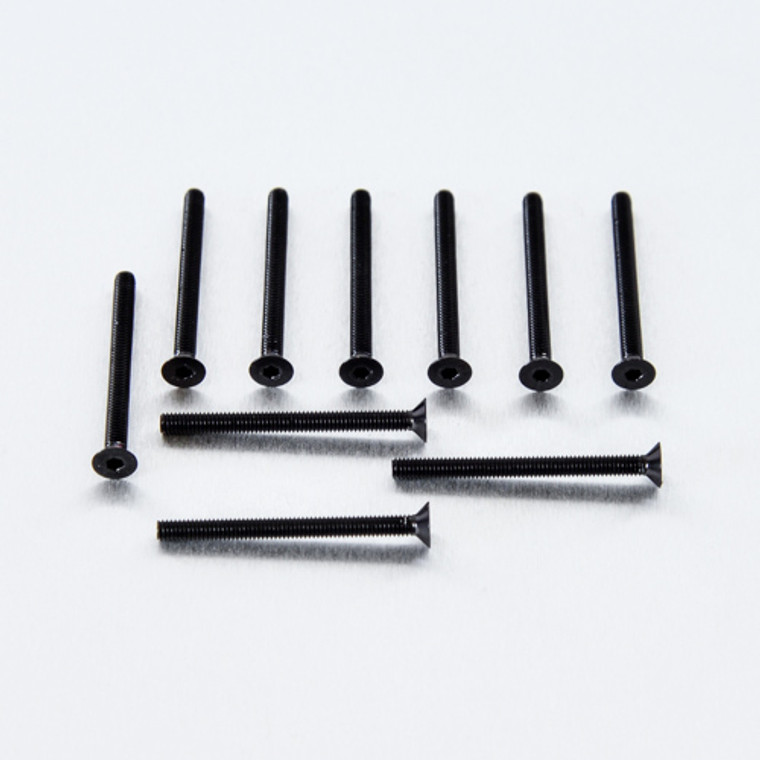 Aluminium Countersunk Bolt M4x(0.70mm)x45mm Pack x10 Black