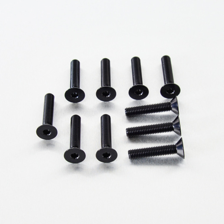 Aluminium Countersunk Bolt M8x(1.25mm)x40mm Pack x10 Black