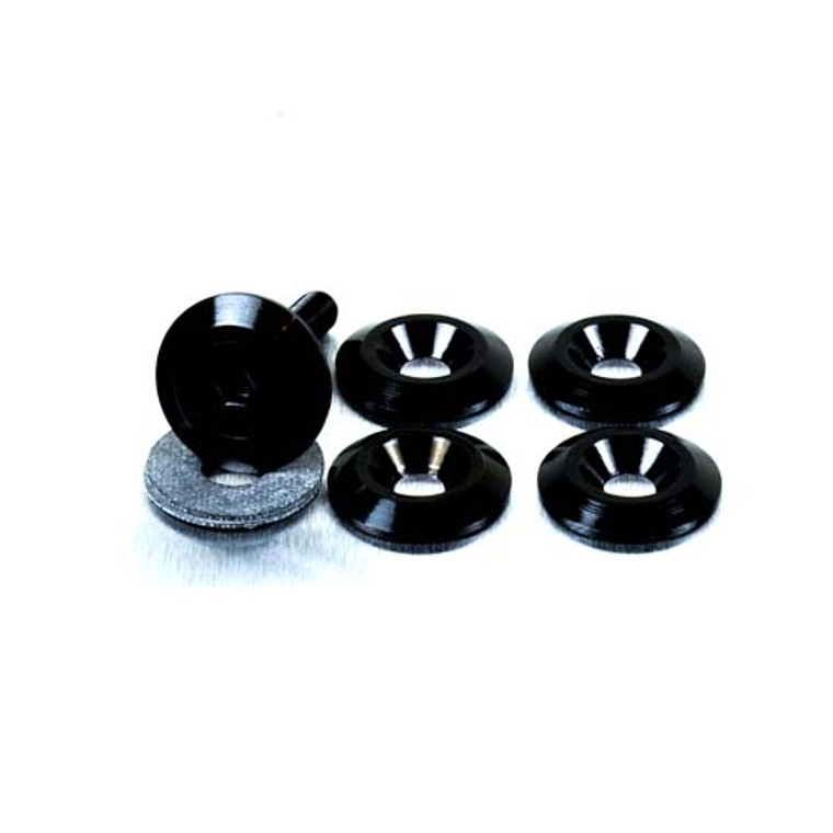 Aluminium Countersunk Washers M5 (19mm O/D) Pack x5 Black