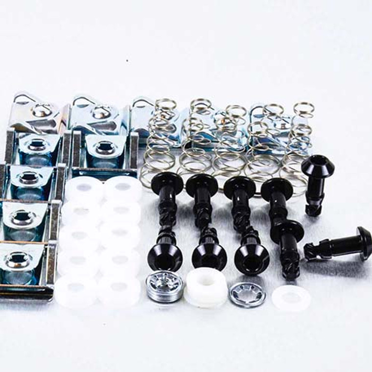 Aluminium Quick Release Stud 19mm Allen Key & CLIP3 Pack x10 Black