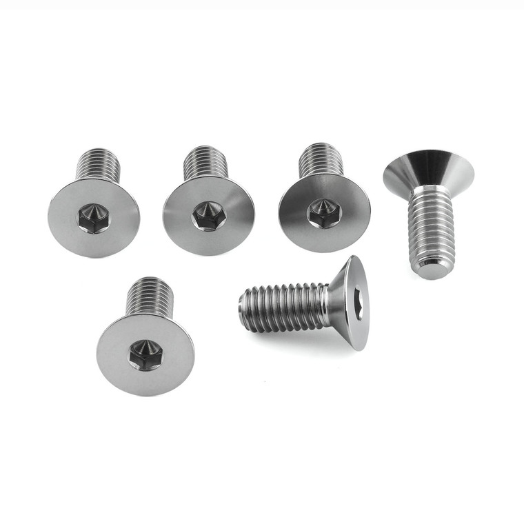 Titanium Spocket Studs M8x20mm Countersunk Pack x6