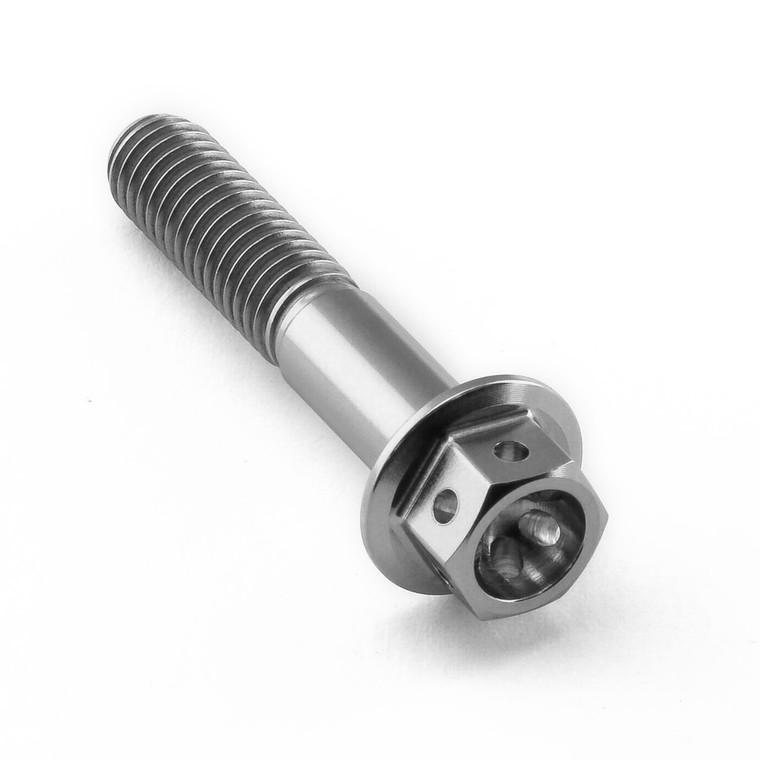 Titanium Flanged Hex Head Bolt M6x(1.00mm)x32mm Race Spec