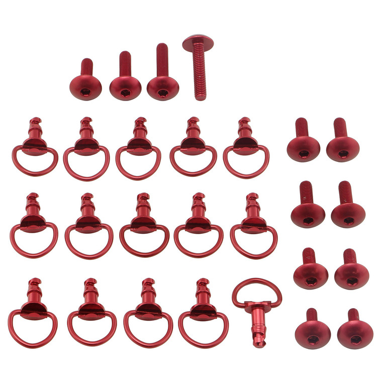 Aluminium Fairing Kit Yamaha YZF1000 R1 Quick Release D-Ring 07-08 Red