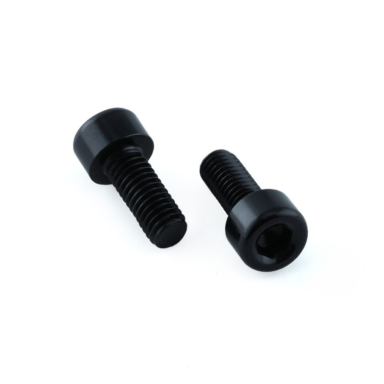 Aluminium Water Bottle Cage Bolts M5x(0.80mm)x12mm Parallel Head Socket Cap Pack x2 Black
