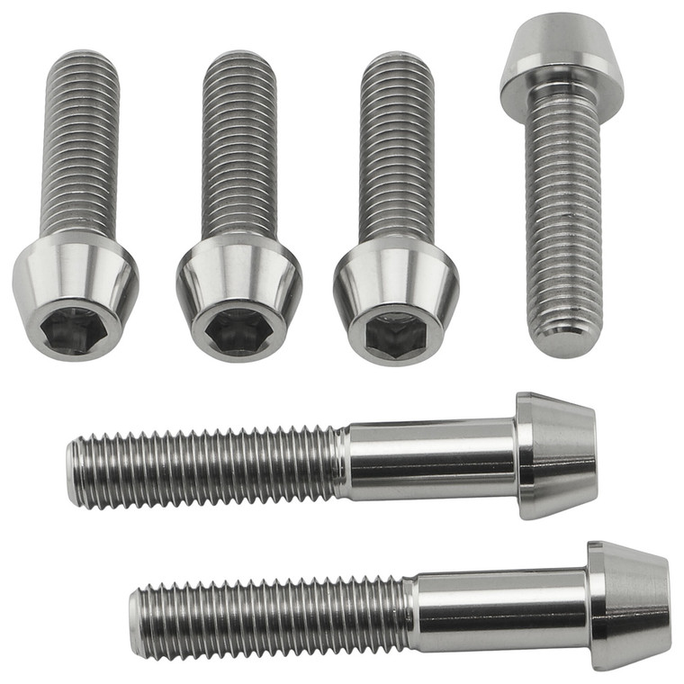 Titanium Top & Bottom Clamp Yoke Pinch Kit