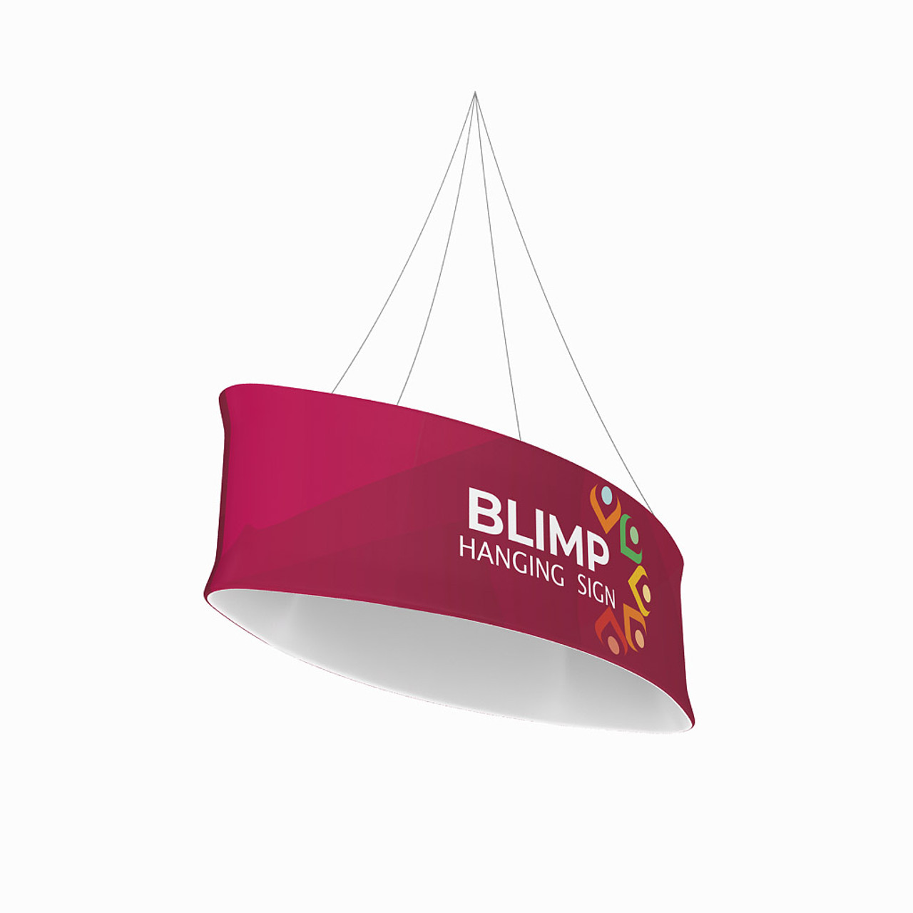 Blimp Ellipse 12ftWx36H Fabric Graphic Best Tradeshow Display