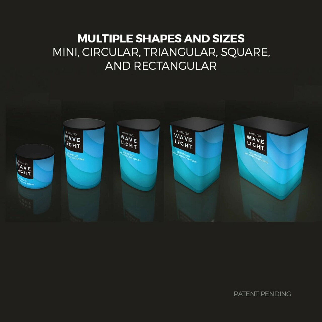 WaveLight Inflatable Backlit Counter- Rectangular - Best Tradeshow Display