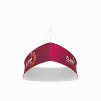 Blimp Trio Curve 10ftWx36H Fabric Graphic Print, Single-Sided