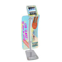 Portable iPad Kiosk Curved w/ Graphics Shown (MOD-1336 w/ Graphics Shown)