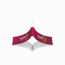Blimp Quad Curve 10ftWx48H Fabric Graphic Print, Single-Sided Blimp Quad Curve 10ftWx48H Fabric Graphic Print, Single-Sided