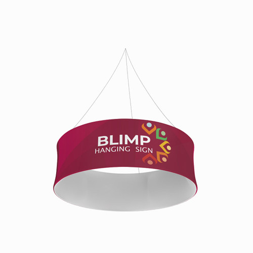 Blimp Tube 20ftWx24H Fabric Graphic Overhead Hanging Banner System