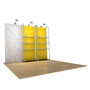 WaveLine® Merchandiser Retail Pop Up Store Display with Shelving side angle