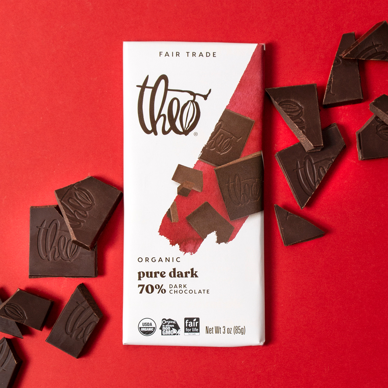 in het geheim pakket pomp Pure 70% Dark Chocolate Bar | Theo Chocolate