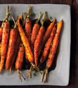 Roasted Baby Carrots with Balsamic-Bitter Chocolate Syrup