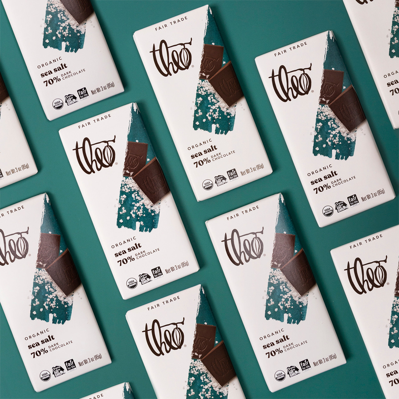Sea Salt 70 Dark Chocolate Bar Theo Chocolate