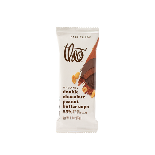 Theo Double Chocolate Peanut Butter Cups , 2-pack
