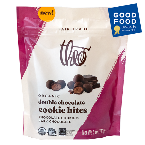 Theo Double Chocolate Cookie Bites - Good Food Awards Winner 2022