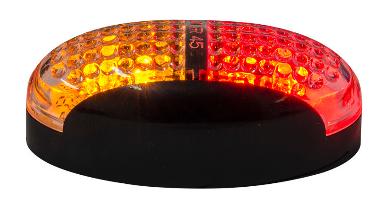 Led Clearance Light Red/Amber 10-30V Clear Lens