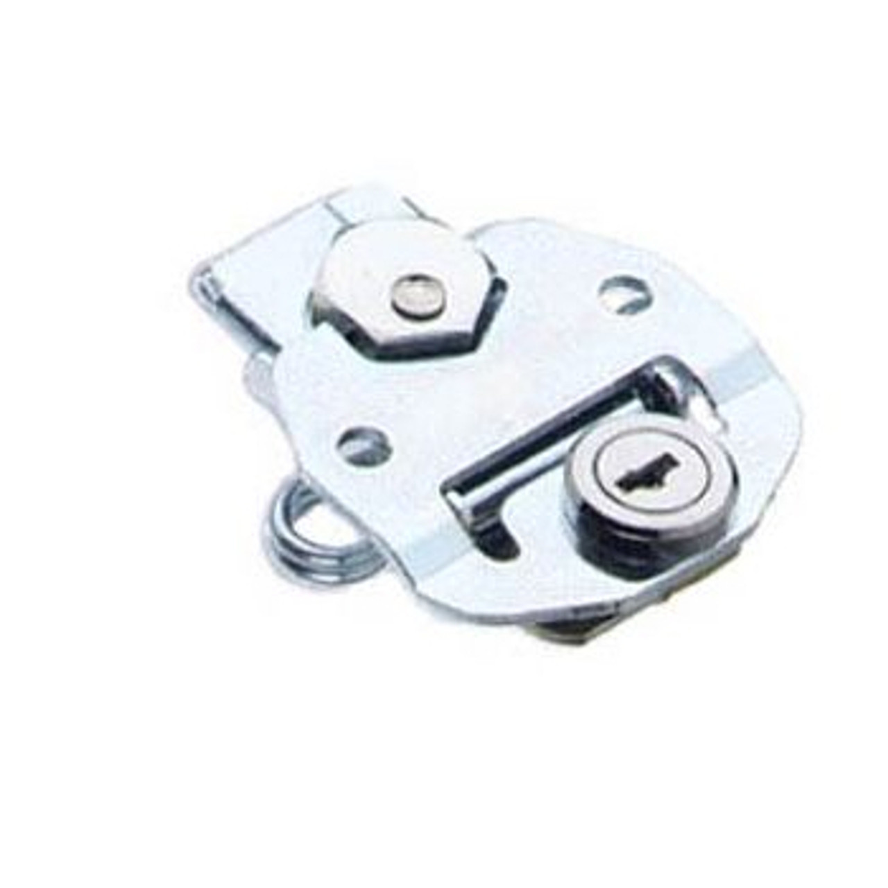 Link Lock Draw Latch, Medium Size, Spring Loaded, Steel, Bright