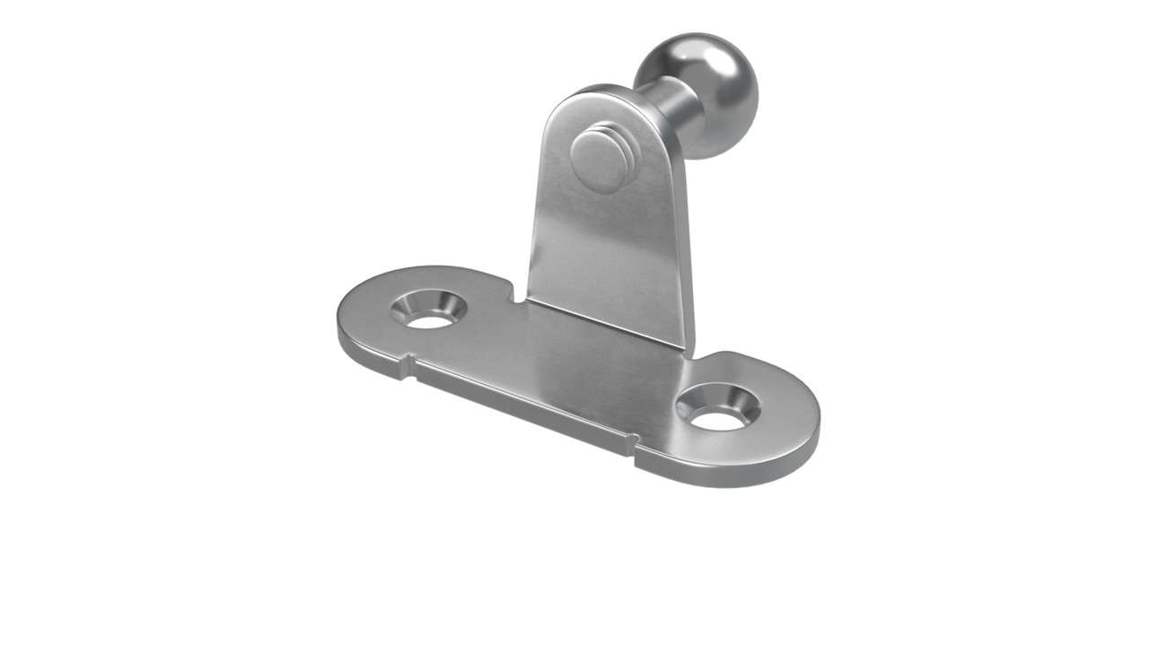 Cabinet Bracket - R/Angle Ext 10 Ball W/Holes 16MM Cent