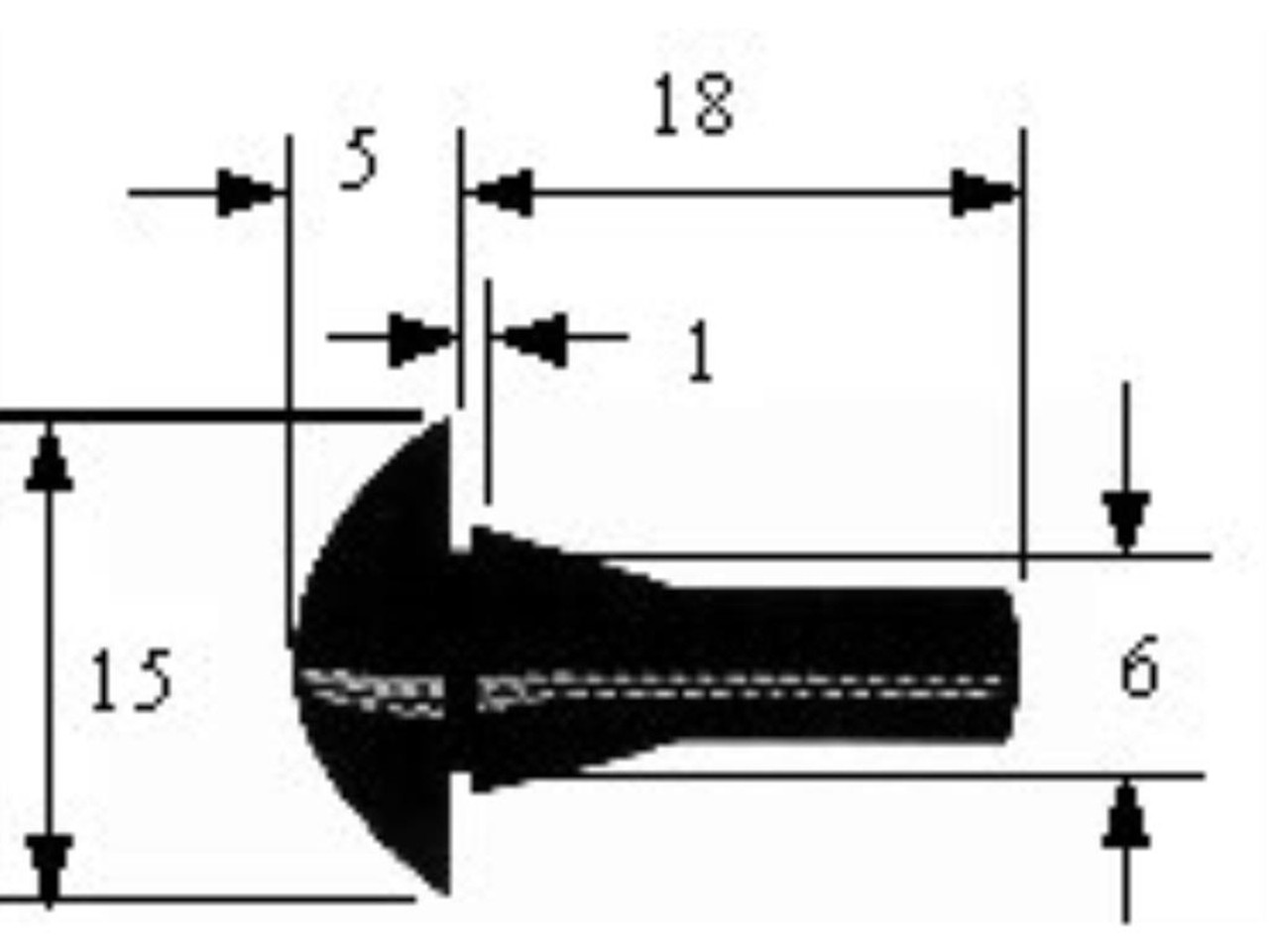 Anti-Rattle Bump 15mm Diax5mm High
