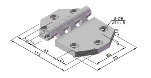 Canopy Hinge H/Duty