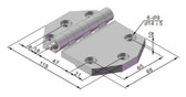 Canopy Hinge H/Duty Diachromemate