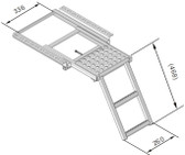 Ladder Two Step C/W Brkt & Platform Z/P