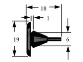 Anti-Rattle Bump 19mm Diax3mm High