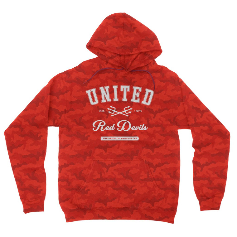 Manchester United Varsity Fan Camouflage Adult Hoodie