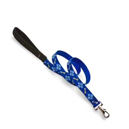 Dog lead with argyle pattern