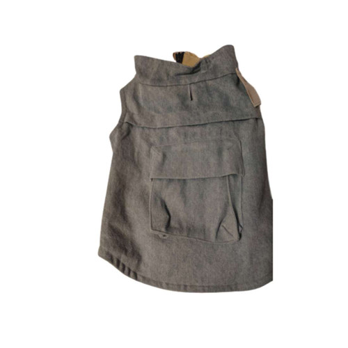 Durable dog vest with large pocket in back.