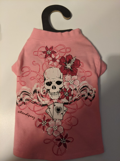 Pink Skull Doggy Tee Pink Skull Doggy Tee