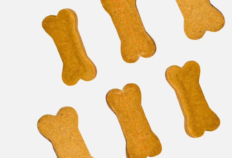 homemade all-natural treats lined up in 2 rows of 3