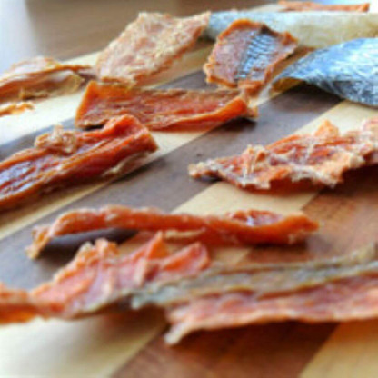 Picture of Shop homemade dehydrated Salmon Jerky dog treats and chews – Plant & Paw